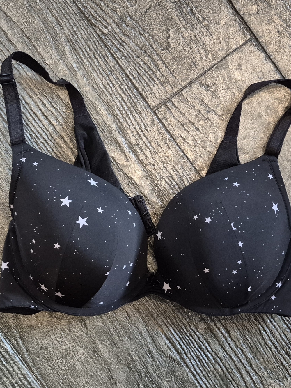 Black Star-Print T-Shirt Bra - Women Intimates